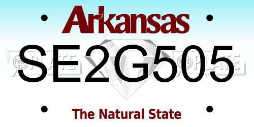 SE2G505 Arkansas License Plate