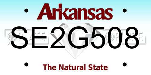 SE2G508 Arkansas License Plate