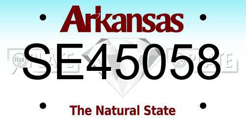 SE45058 Arkansas License Plate
