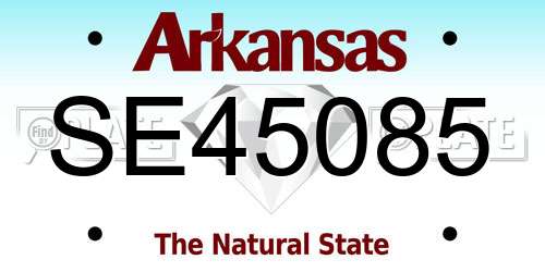 SE45085 Arkansas License Plate