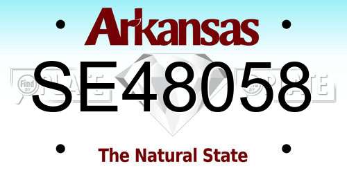 SE48058 Arkansas License Plate