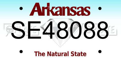 SE48088 Arkansas License Plate