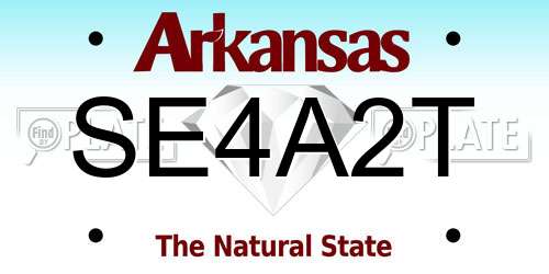 SE4A2T Arkansas License Plate