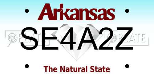 SE4A2Z Arkansas License Plate