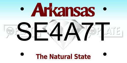 SE4A7T Arkansas License Plate
