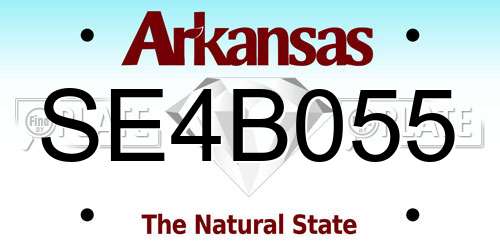 SE4B055 Arkansas License Plate