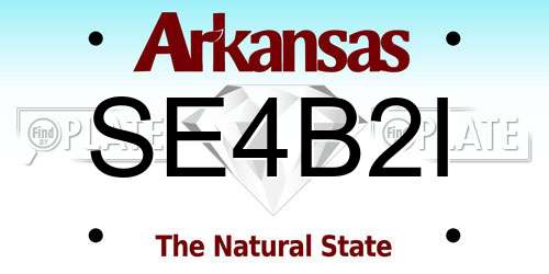 SE4B2I Arkansas License Plate
