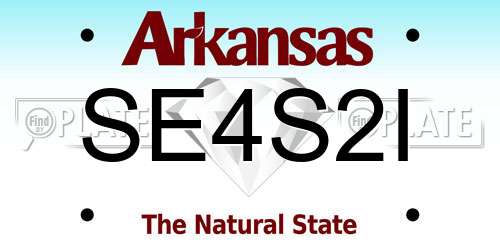 SE4S2I Arkansas License Plate