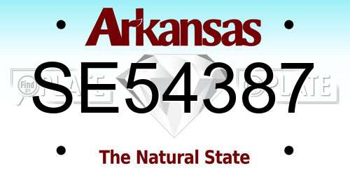 SE54387 Arkansas License Plate