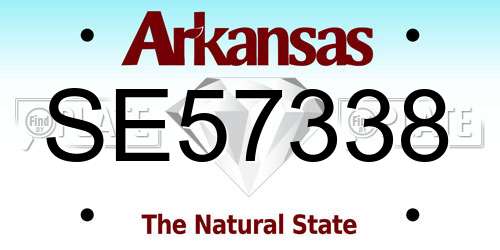SE57338 Arkansas License Plate