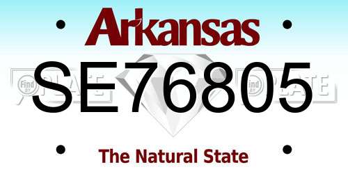 SE76805 Arkansas License Plate