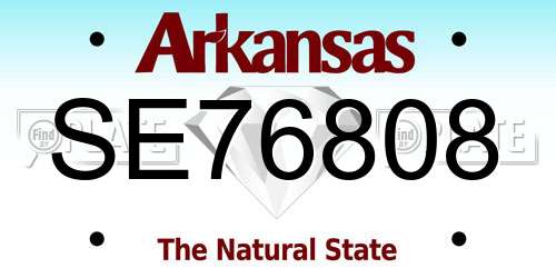 SE76808 Arkansas License Plate