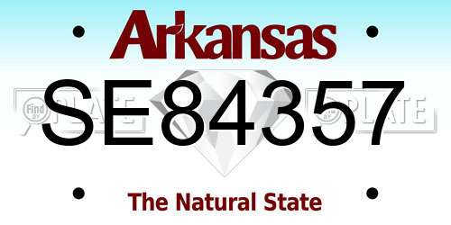SE84357 Arkansas License Plate