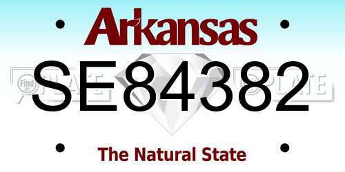 SE84382 Arkansas License Plate