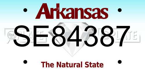 SE84387 Arkansas License Plate
