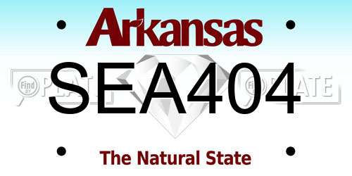 SEA404 Arkansas License Plate