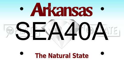 SEA40A Arkansas License Plate