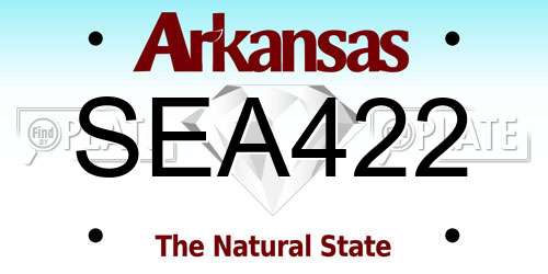 SEA422 Arkansas License Plate