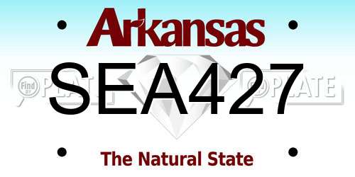 SEA427 Arkansas License Plate