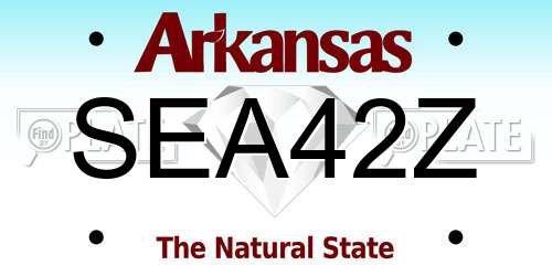 SEA42Z Arkansas License Plate