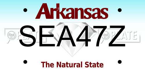 SEA47Z Arkansas License Plate