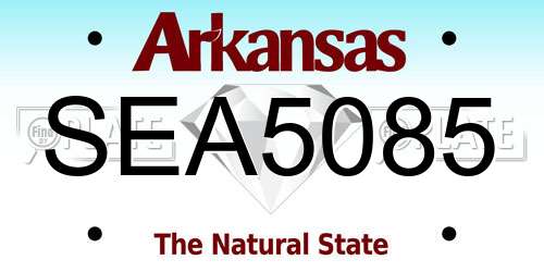 SEA5085 Arkansas License Plate