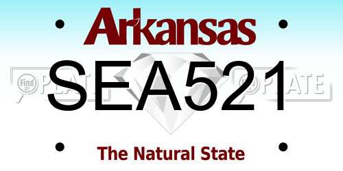SEA521 Arkansas License Plate