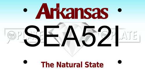 SEA52I Arkansas License Plate