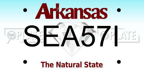 SEA57I Arkansas License Plate