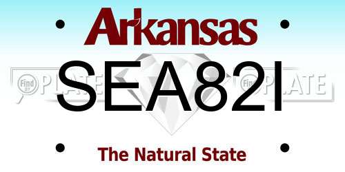 SEA82I Arkansas License Plate