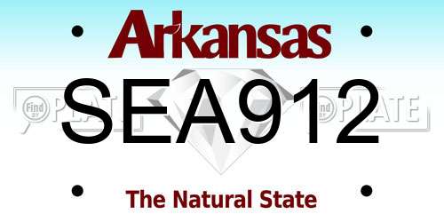 SEA912 Arkansas License Plate