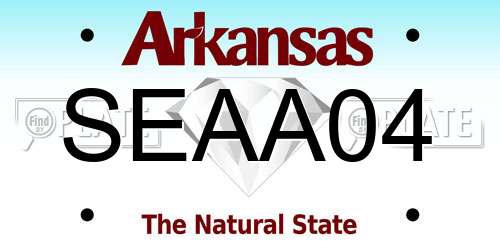 SEAA04 Arkansas License Plate