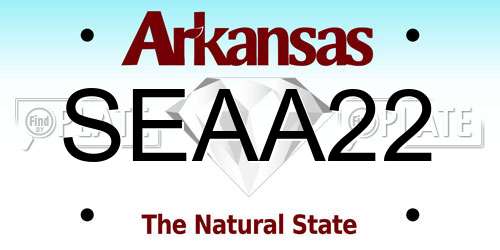SEAA22 Arkansas License Plate