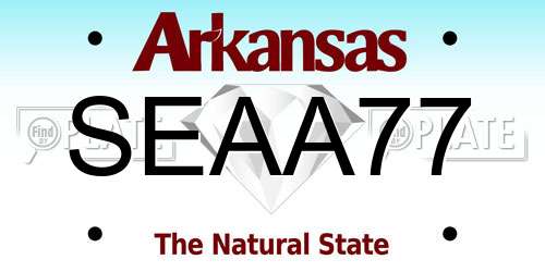 SEAA77 Arkansas License Plate
