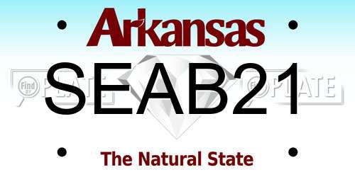SEAB21 Arkansas License Plate