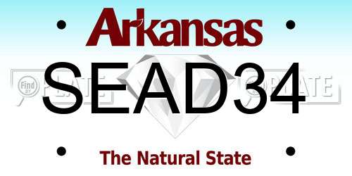 SEAD34 Arkansas License Plate