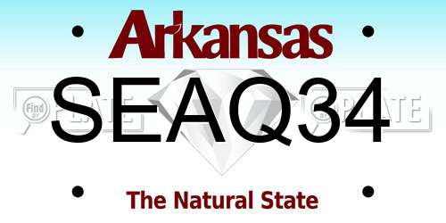 SEAQ34 Arkansas License Plate