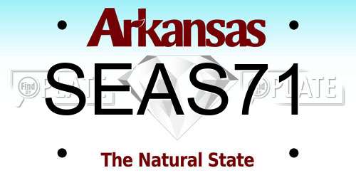 SEAS71 Arkansas License Plate