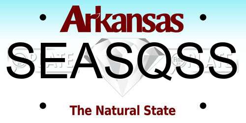 SEASQSS Arkansas License Plate