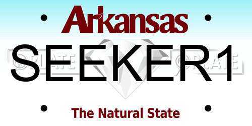 SEEKER1 Arkansas License Plate