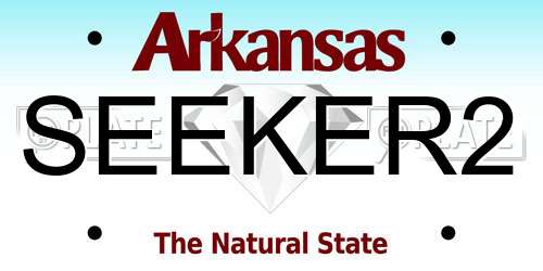 SEEKER2 Arkansas License Plate