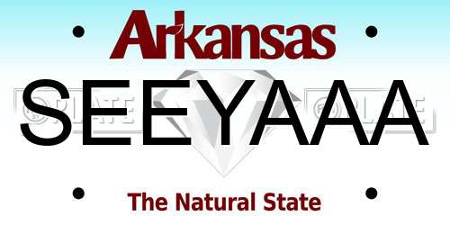 SEEYAAA Arkansas License Plate