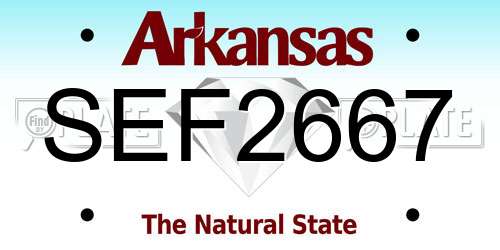 SEF2667 Arkansas License Plate