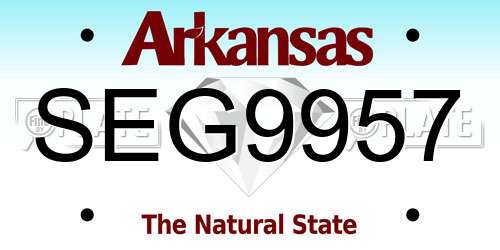SEG9957 Arkansas License Plate