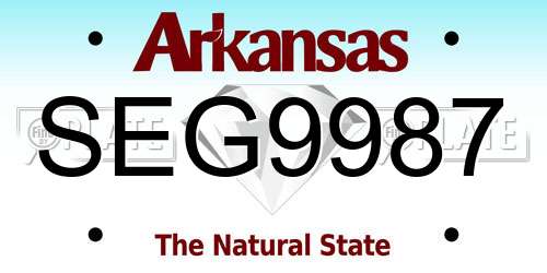 SEG9987 Arkansas License Plate