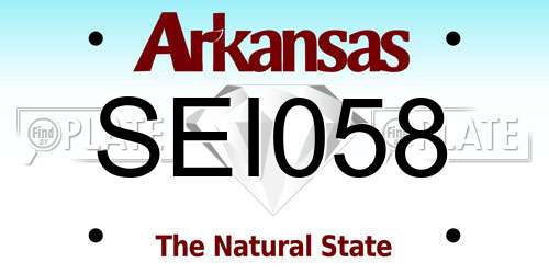 SEI058 Arkansas License Plate