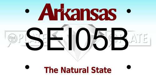SEI05B Arkansas License Plate