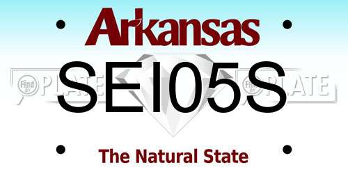 SEI05S Arkansas License Plate