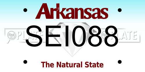 SEI088 Arkansas License Plate