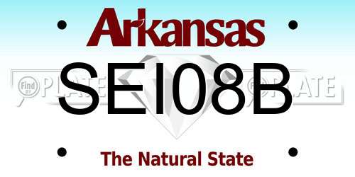 SEI08B Arkansas License Plate